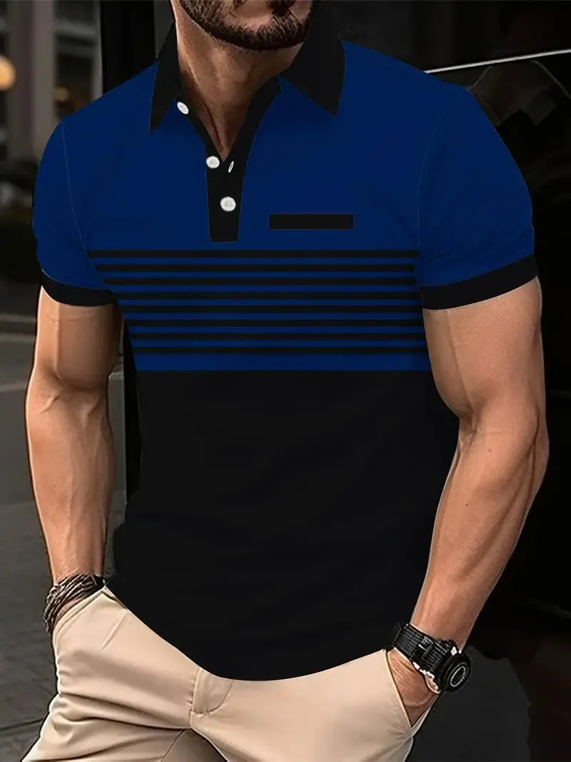 Men's James colorblock short-sleeve golf shirts
