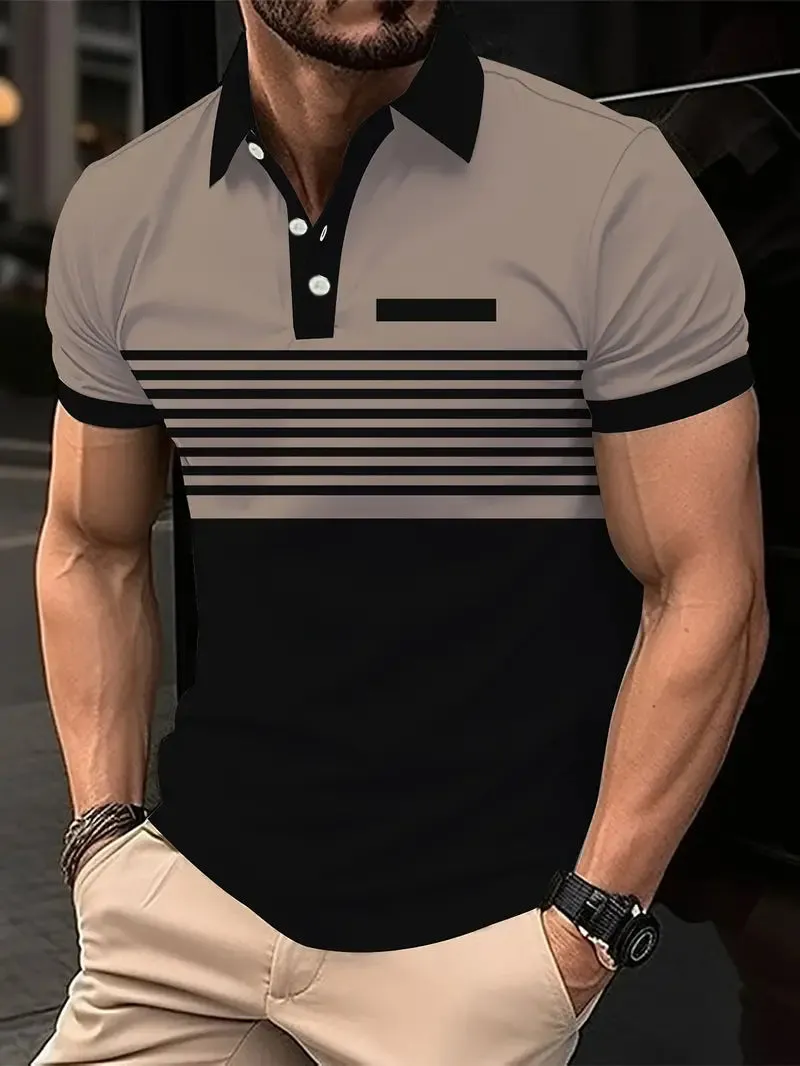 Men's James colorblock short-sleeve golf shirts