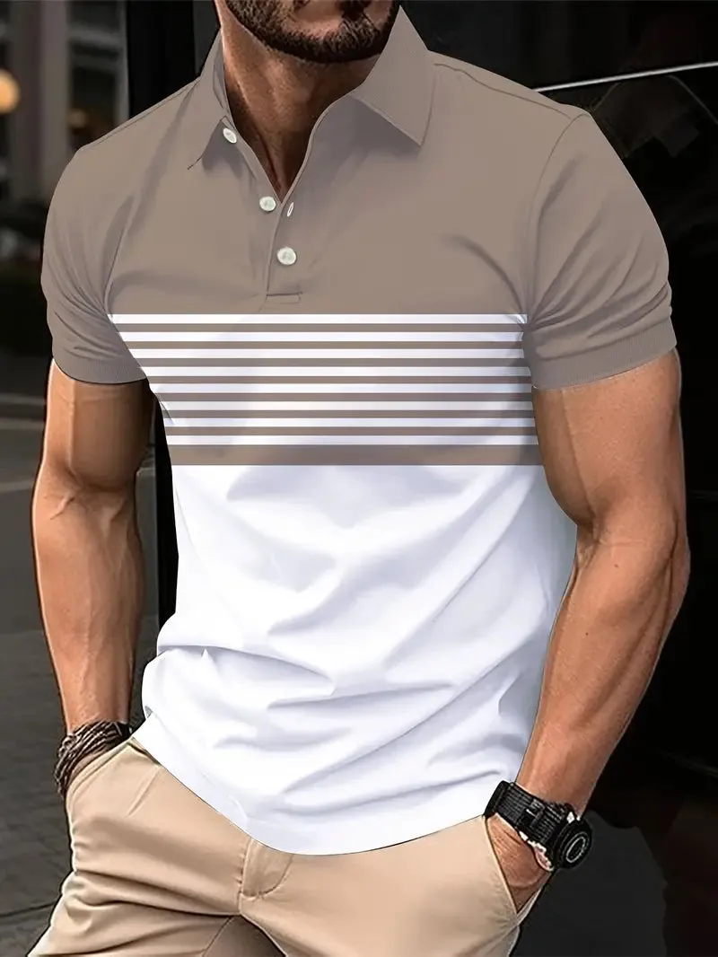 Men's James colorblock short-sleeve golf shirts