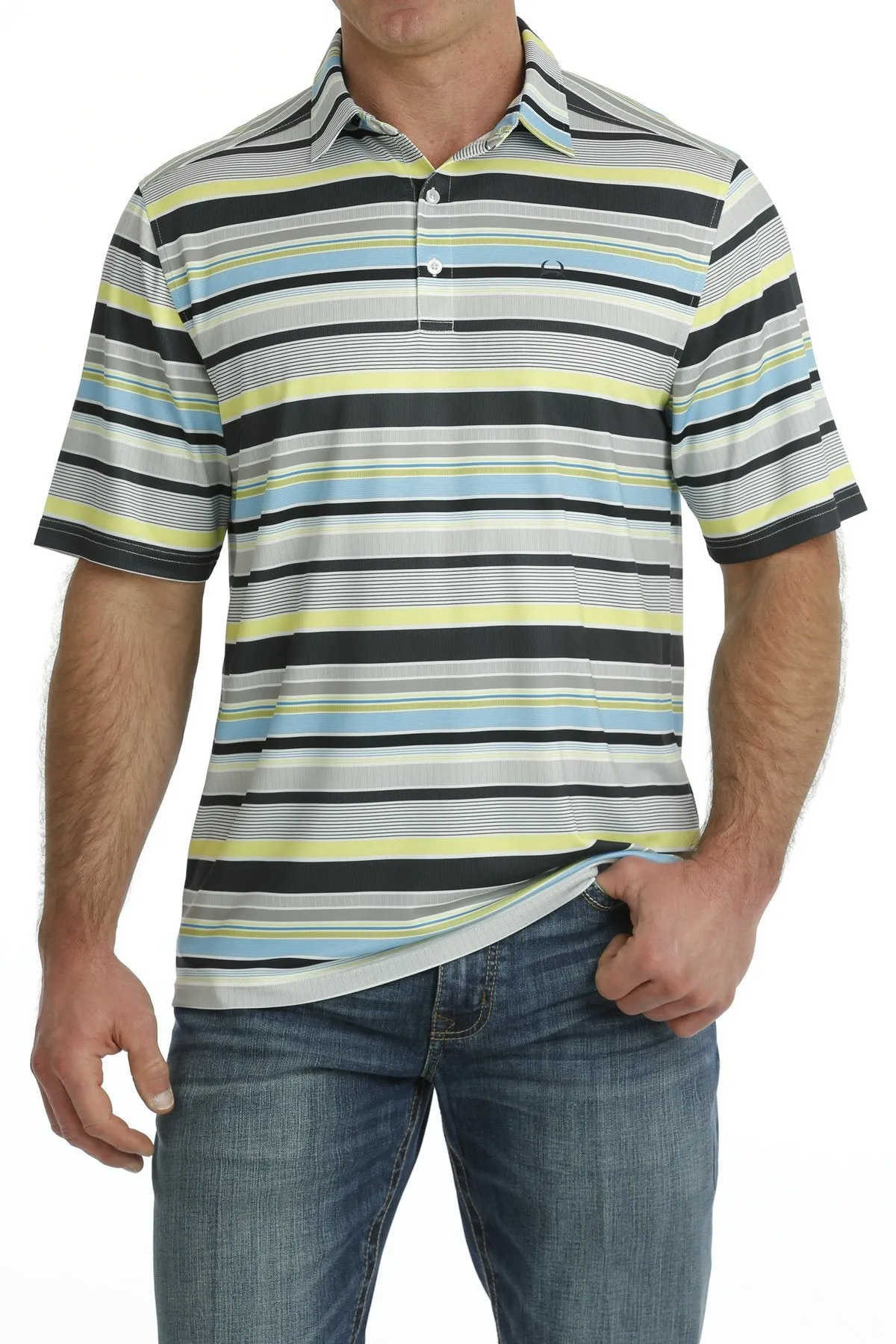 MENS MULTI STRIPE ARENAFLEX POLO SHIRT