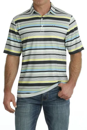 MENS MULTI STRIPE ARENAFLEX POLO SHIRT