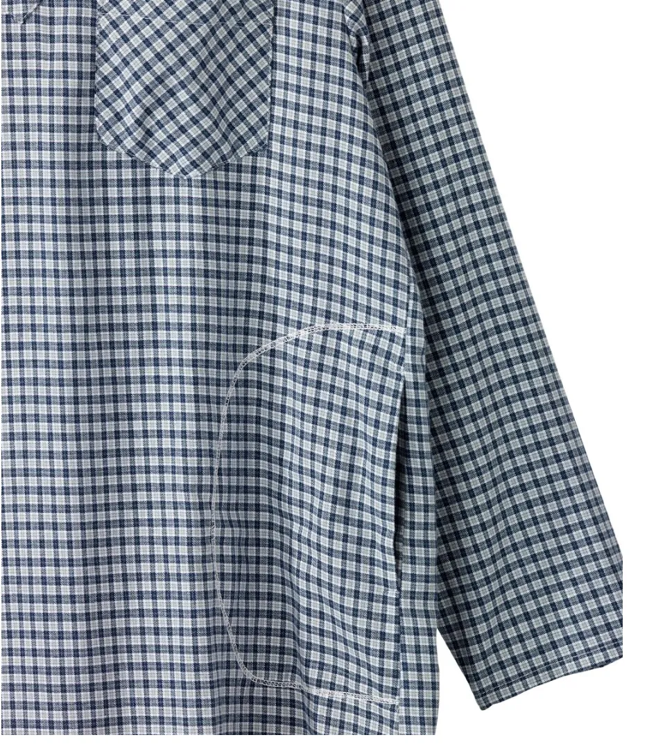 Men's Open Back Nightgown for Elderly