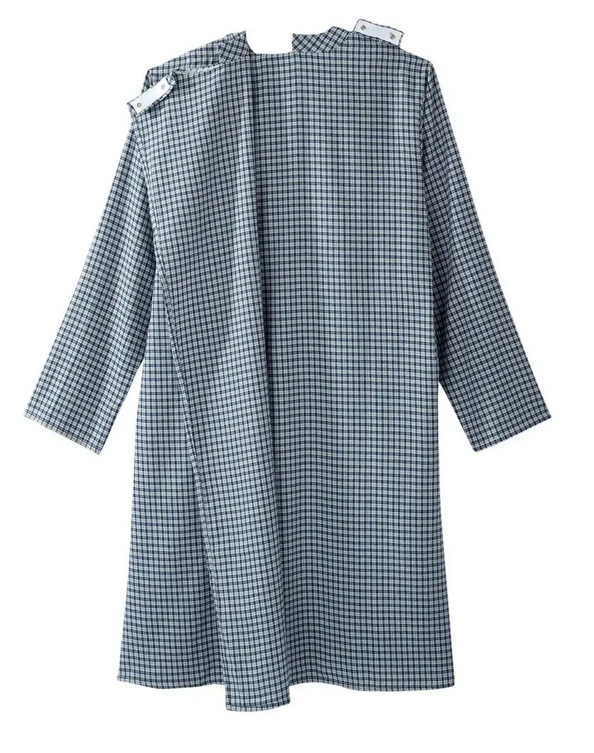 Men's Open Back Nightgown for Elderly