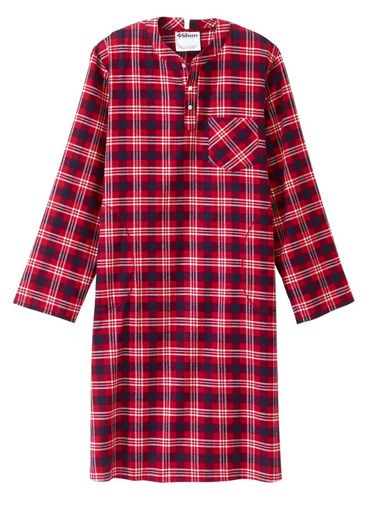 Men's Open Back Nightgown for Elderly