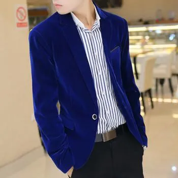 Men's Sleek Velvet Blazer