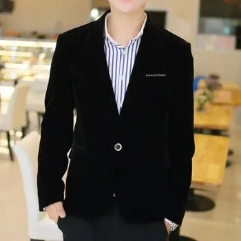 Men's Sleek Velvet Blazer