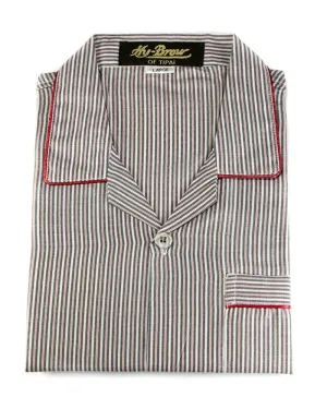 Mens Wedding Nightdress - Striped Design Nightwear By Hy-Brow Plus High Classic