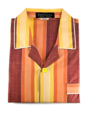 Mens Wedding Nightwear - Striped Design Nightdress By Hy-Brow Plus High Classic