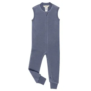 Merino Fleece Sleepsuit Sleeveless Dark Denim