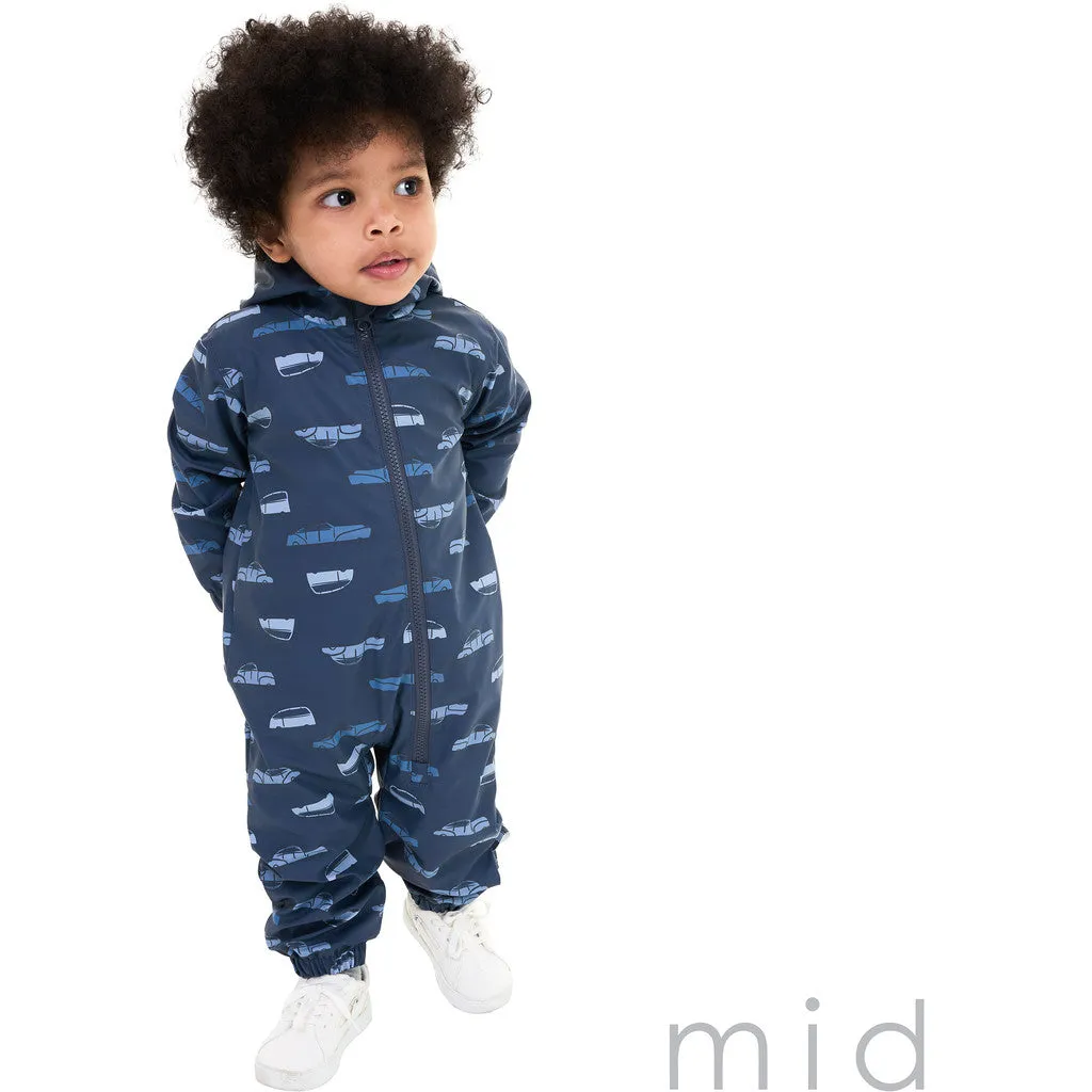 M.I.D. Baby Boys’ Waterproof Pram Suit – Car Print, Sizes 6M to 24M