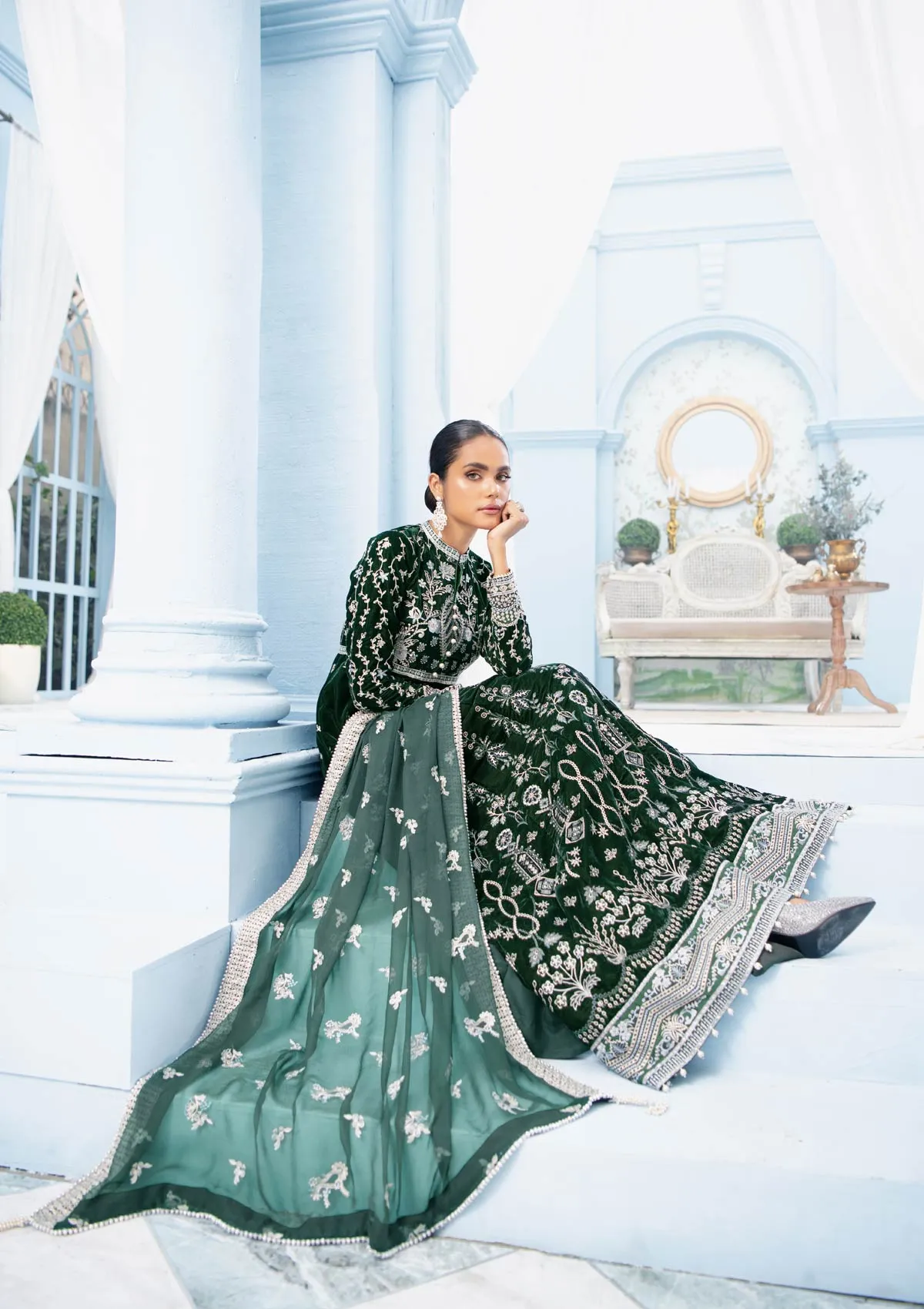 MON AMOUR - LOOK 01 | AIK Atelier Mon Amour Velvet 2021  Unstitched Embroidered Velvet Suits