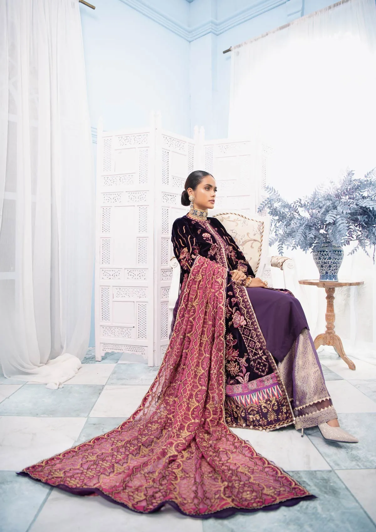MON AMOUR - LOOK 03 | AIK Atelier Mon Amour Velvet 2021  Unstitched Embroidered Velvet Suits