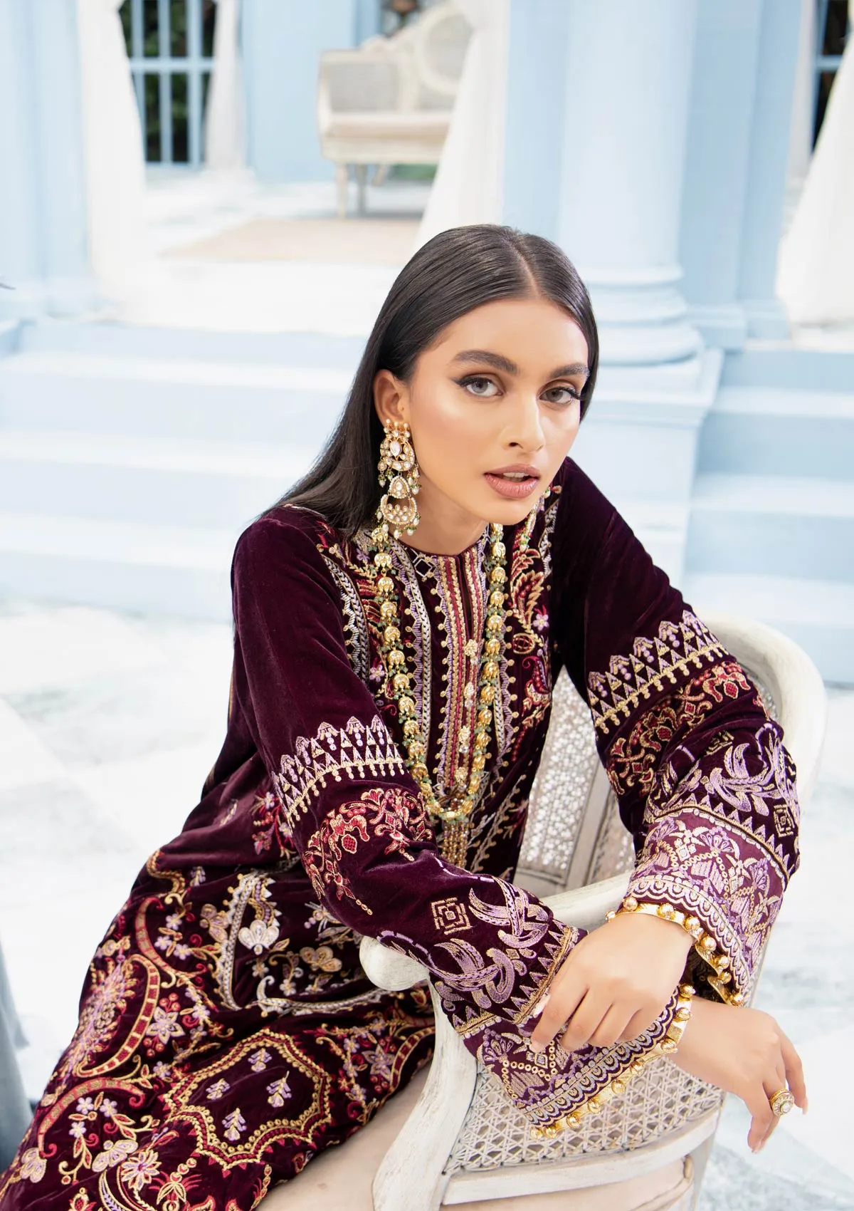 MON AMOUR - LOOK 05 | AIK Atelier Mon Amour Velvet 2021  Unstitched Embroidered Velvet Suits
