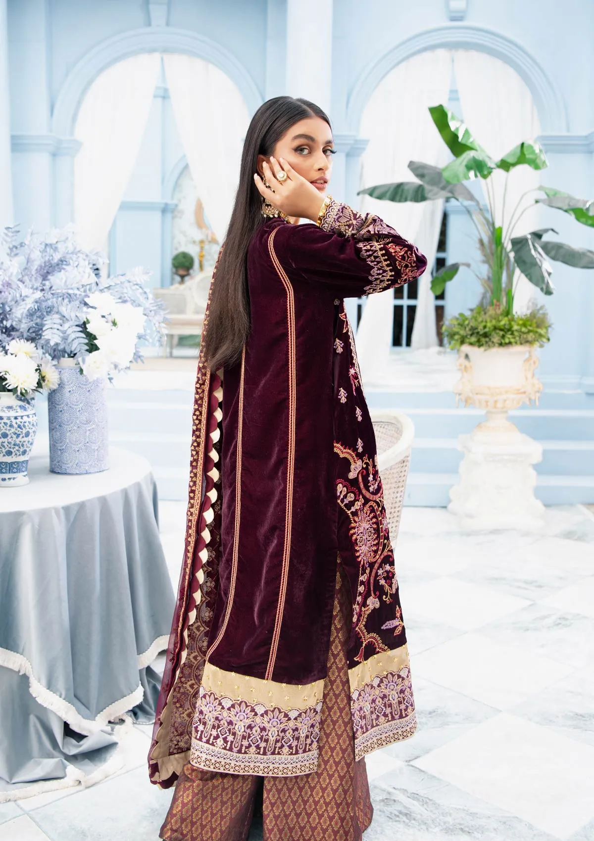 MON AMOUR - LOOK 05 | AIK Atelier Mon Amour Velvet 2021  Unstitched Embroidered Velvet Suits