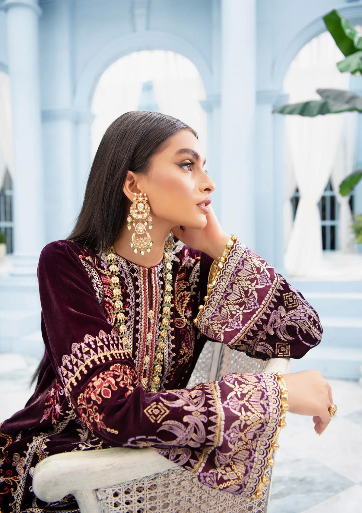 MON AMOUR - LOOK 05 | AIK Atelier Mon Amour Velvet 2021  Unstitched Embroidered Velvet Suits