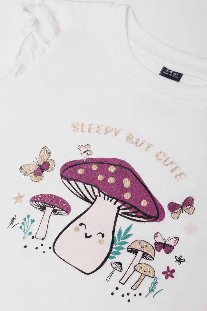 Mushroom Pyjamas White And Pink