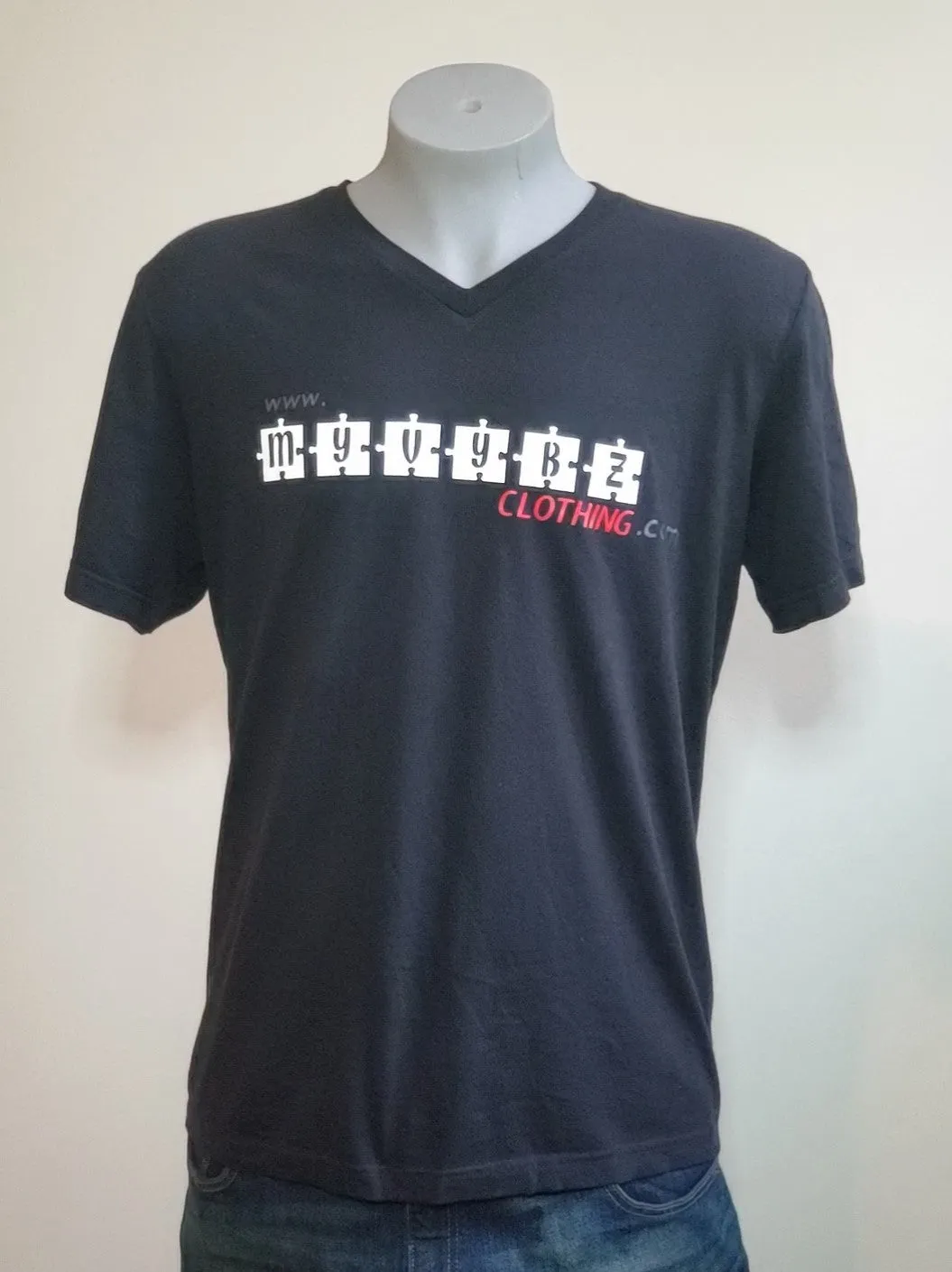 MyVybz Puzzle Men's V-Neck T-Shirt