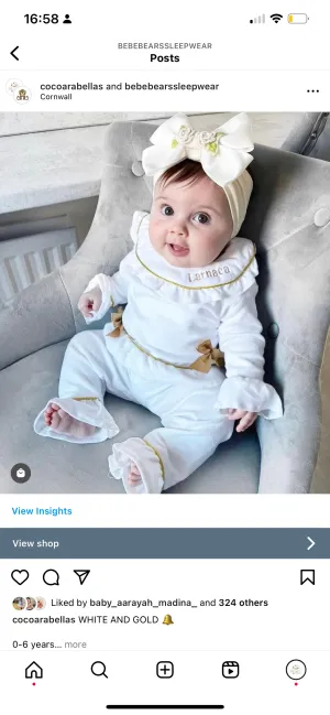 Name on collar - girls luxe pyjamas 🤍