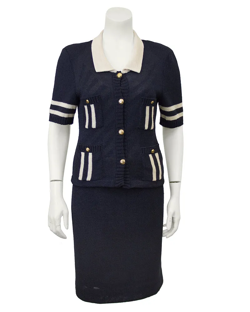 Navy Short Sleeve Ensemble