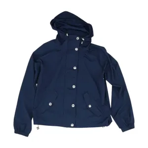 Navy Solid Rain Jacket