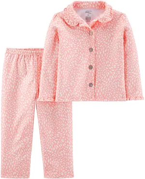 New Simple Joys by Carter's Infant Girls 2-Piece Coat Style Pajama Set, Sz 12 Months!