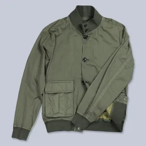 Olive Green Cotton Nylon Unlined Valstarino Jacket