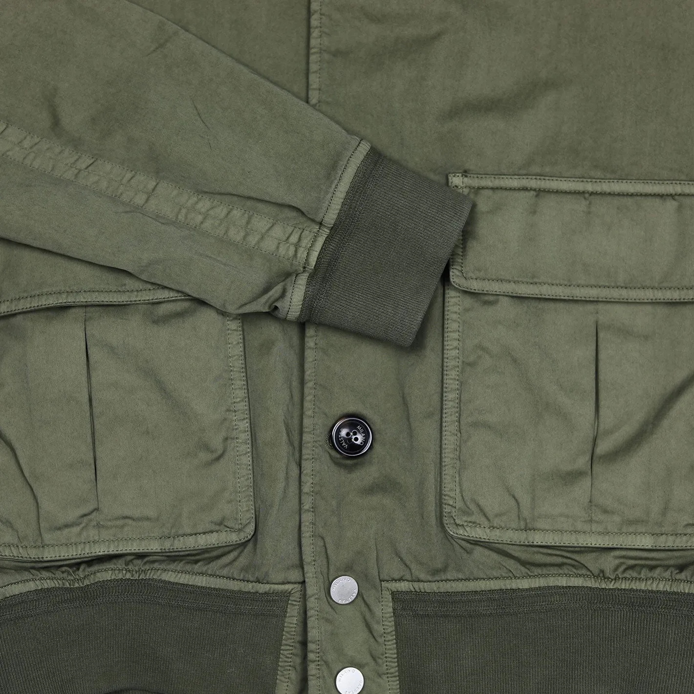 Olive Green Cotton Nylon Unlined Valstarino Jacket