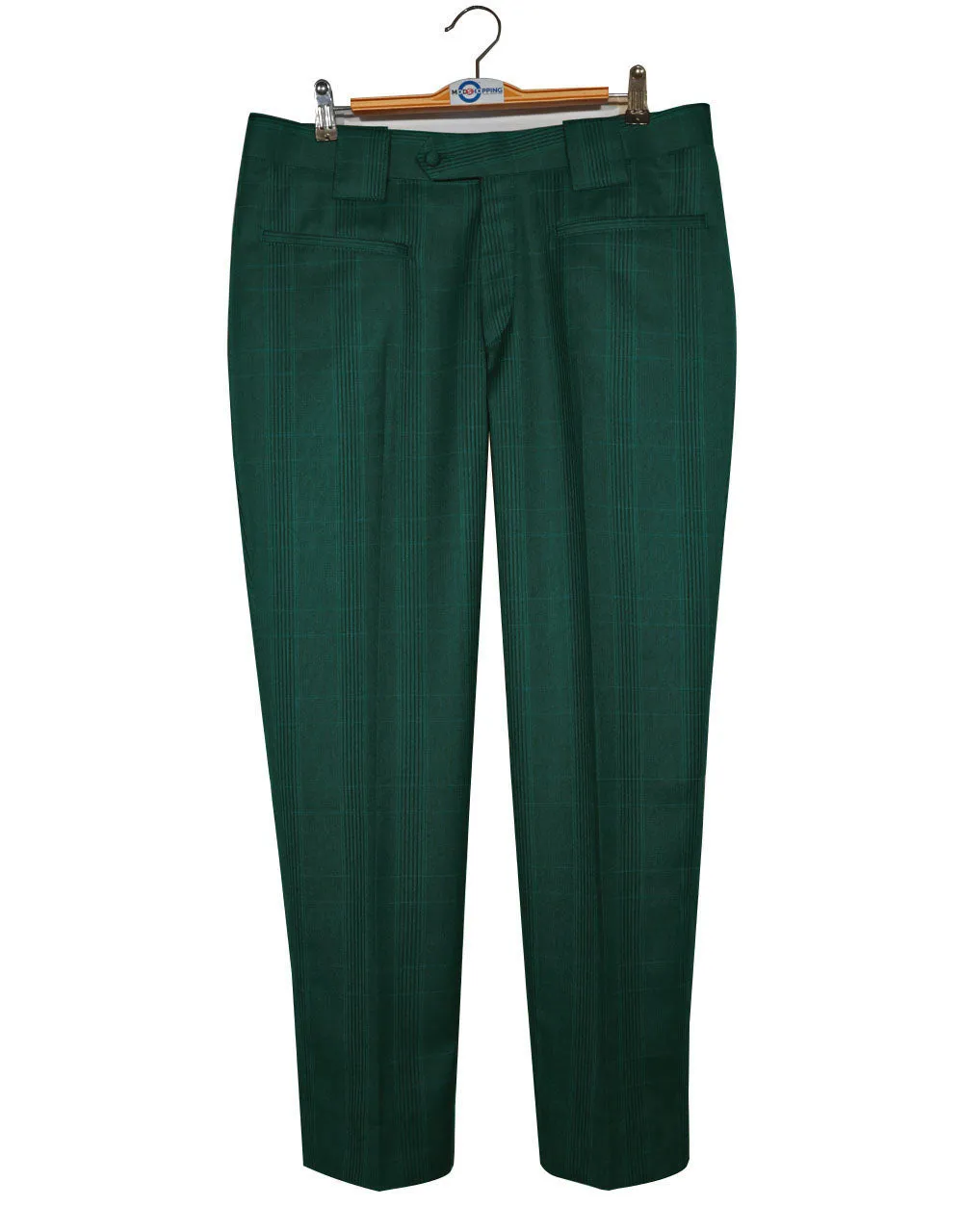 Olive Green Prince Of Wales Check Suit