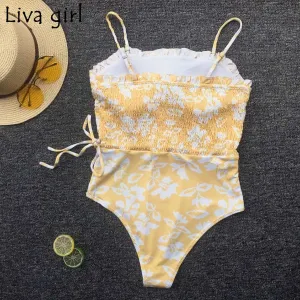 One-Piece Suits Padded Split Swimsuit
