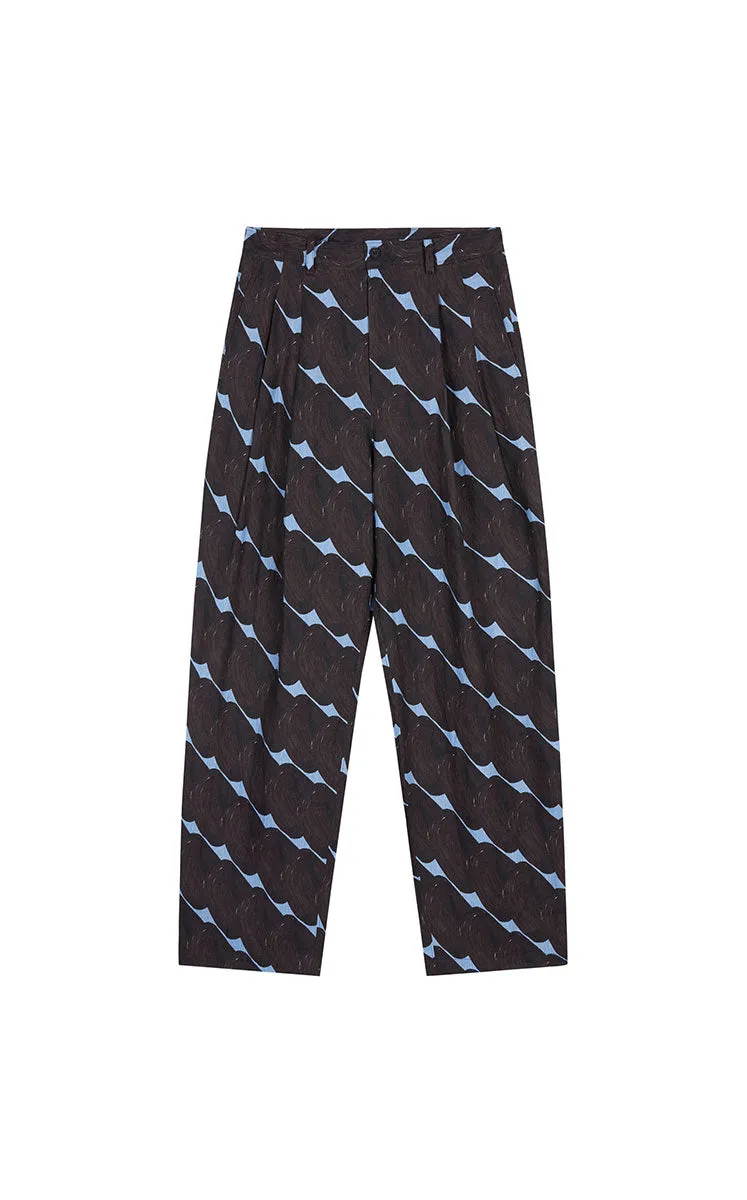 Pants / JNBY City Print Cuffed Tapered Pants