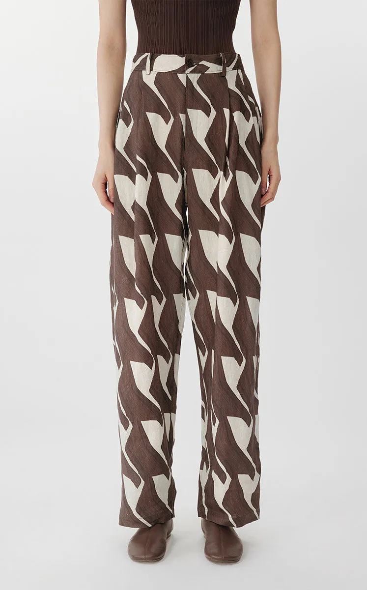 Pants / JNBY City Print Cuffed Tapered Pants