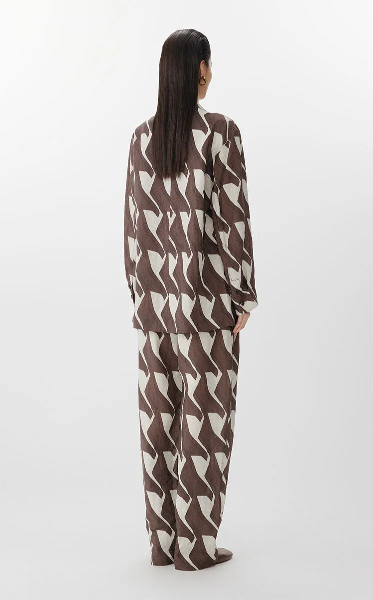 Pants / JNBY City Print Cuffed Tapered Pants