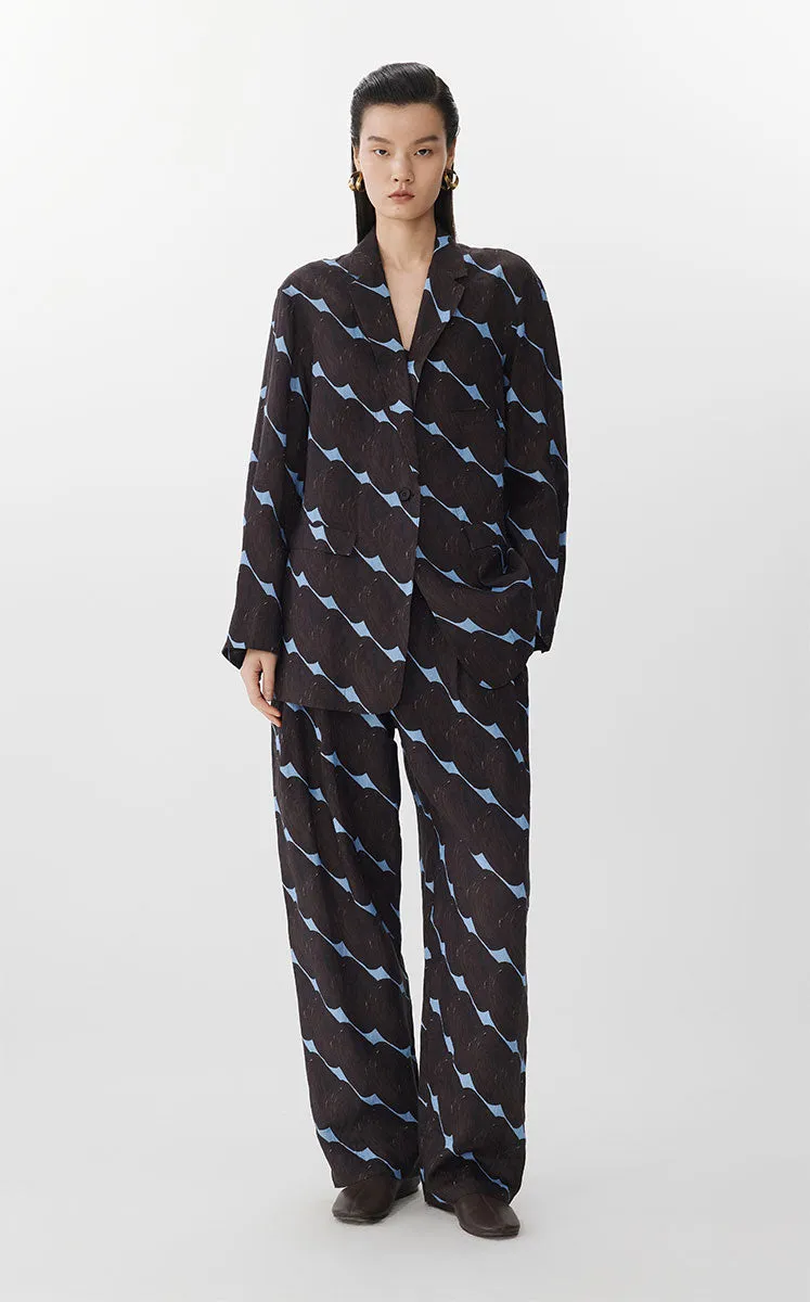 Pants / JNBY City Print Cuffed Tapered Pants
