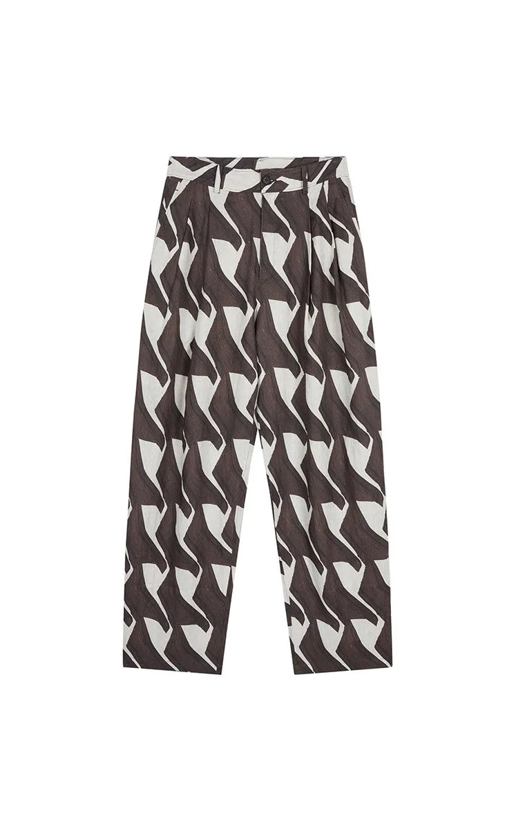Pants / JNBY City Print Cuffed Tapered Pants