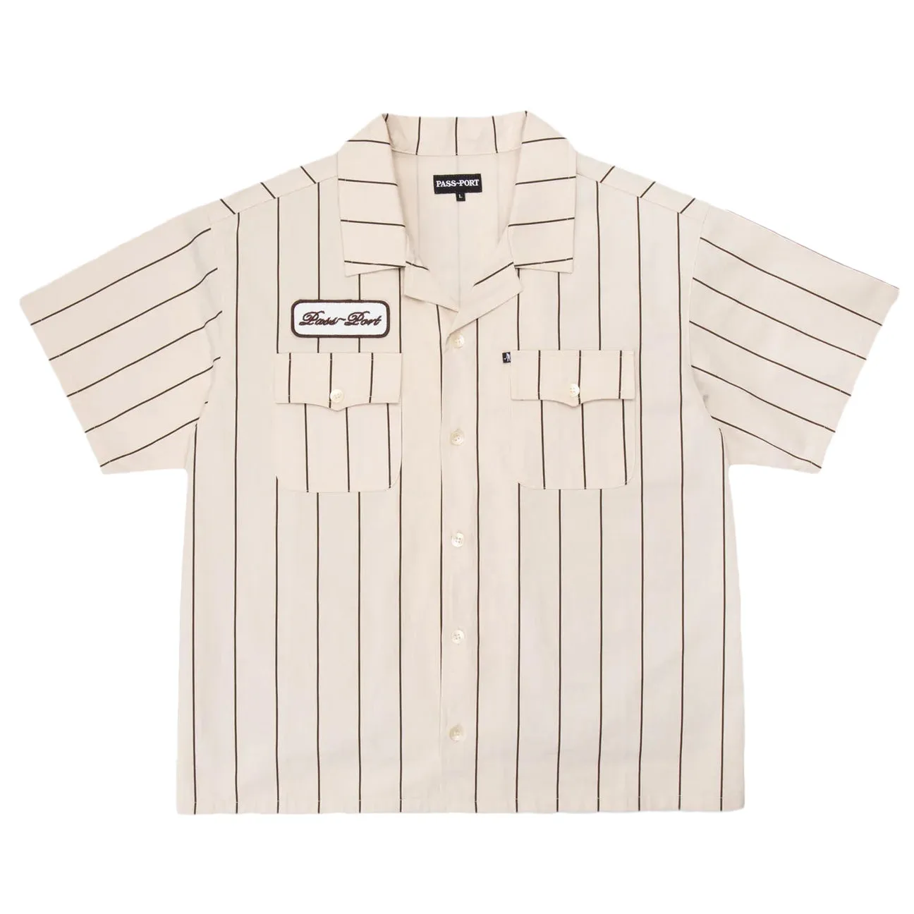 Passport Striped Casual Shirt 'Cream'