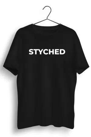 Paytm Exclusive - Styched Font Black Tshirt
