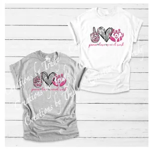 Peace Love social work- T SHIRT