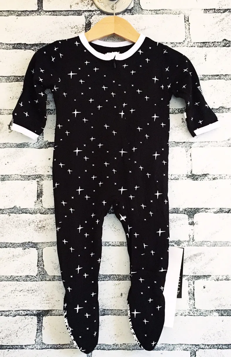 Peregrine Kidswear Black Stars Footie