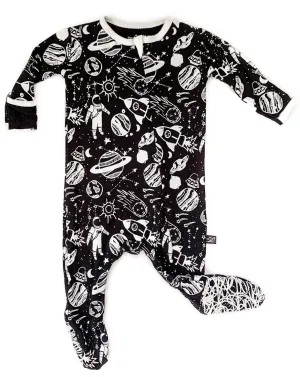 Peregrine Kidswear Monochrome Space Doodle Footie