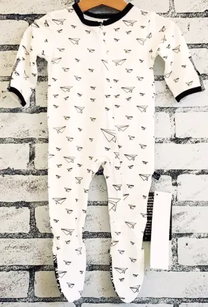 Peregrine Kidswear Paper Airplane Footie