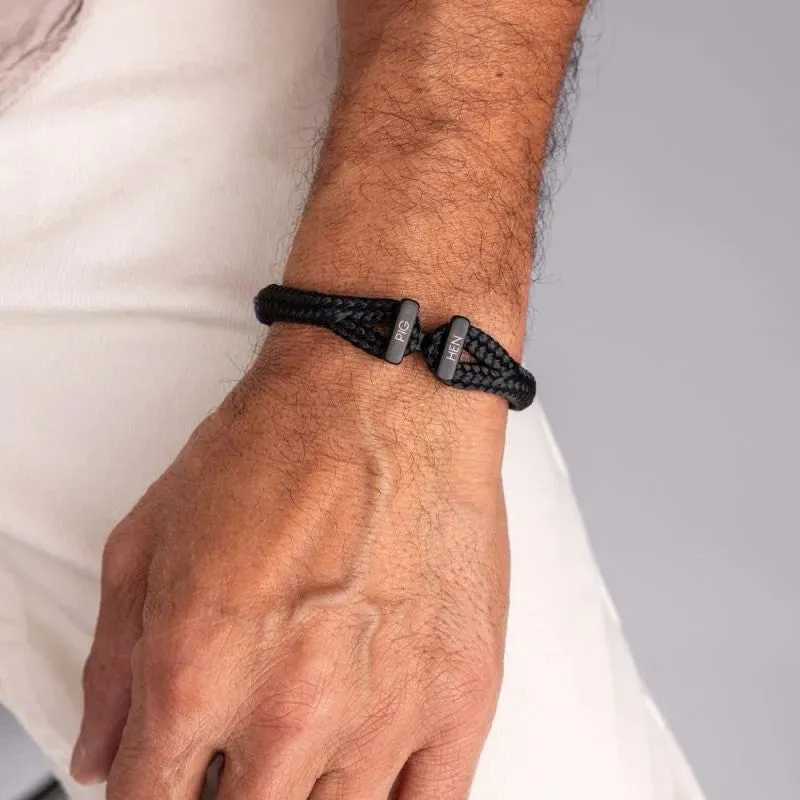 Pig & Hen Icy Ike Black | Black Men's Bracelet