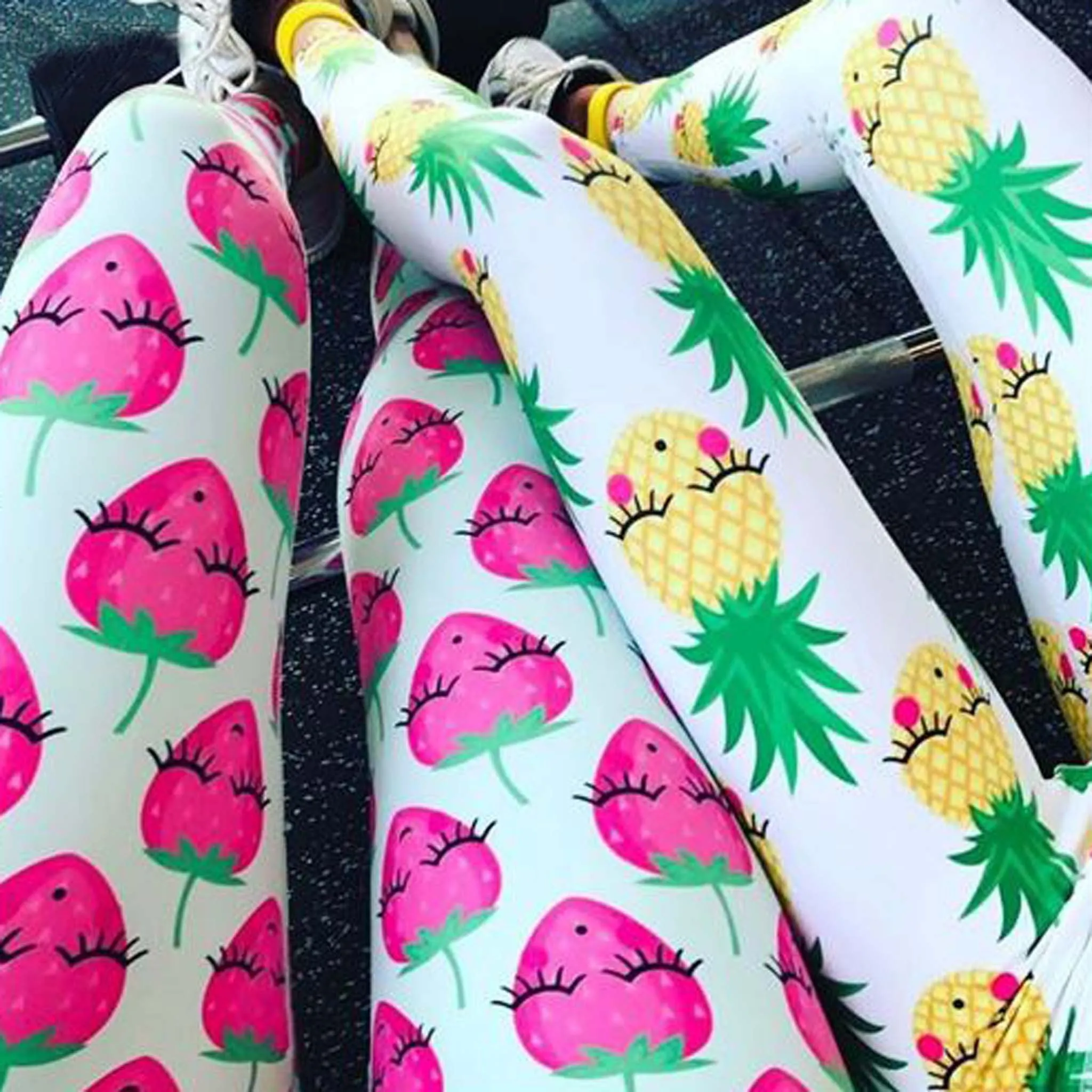 Pineapple Stretch Yoga Pants