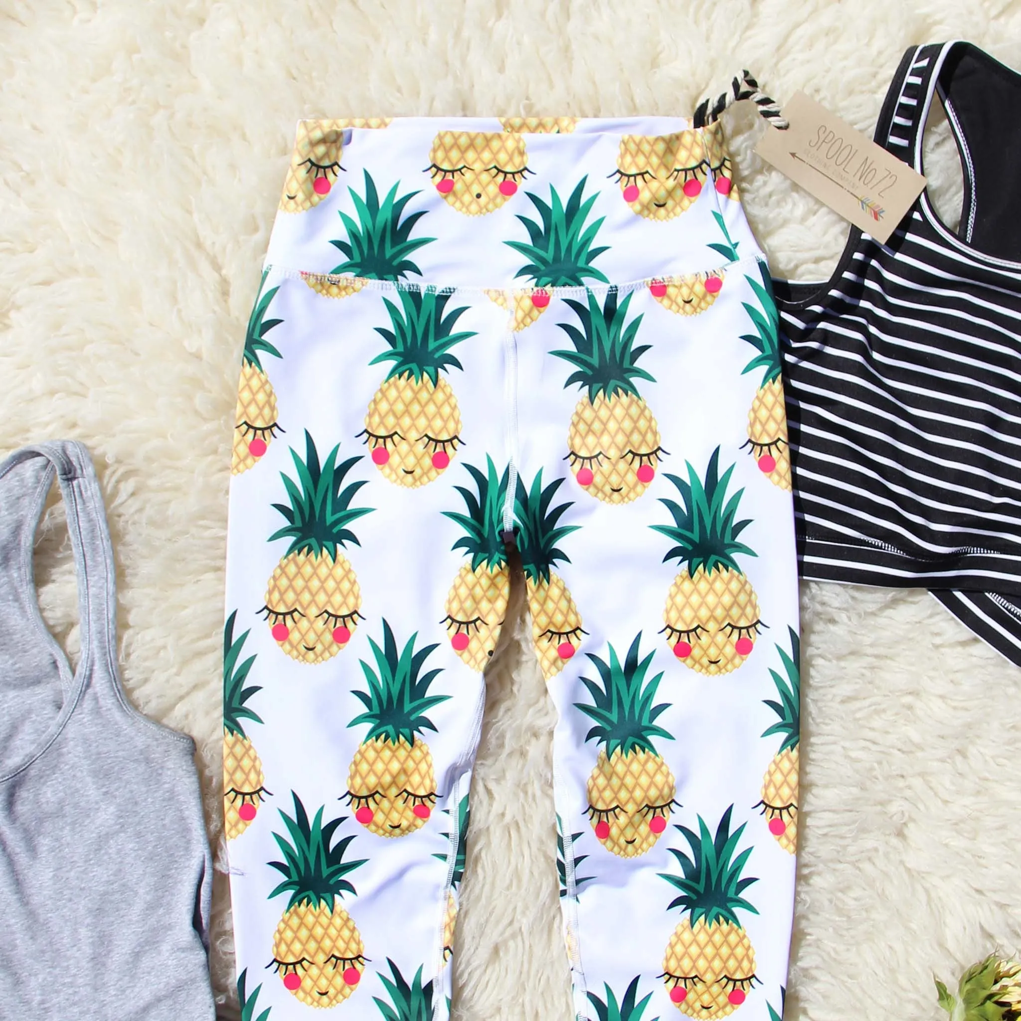Pineapple Stretch Yoga Pants