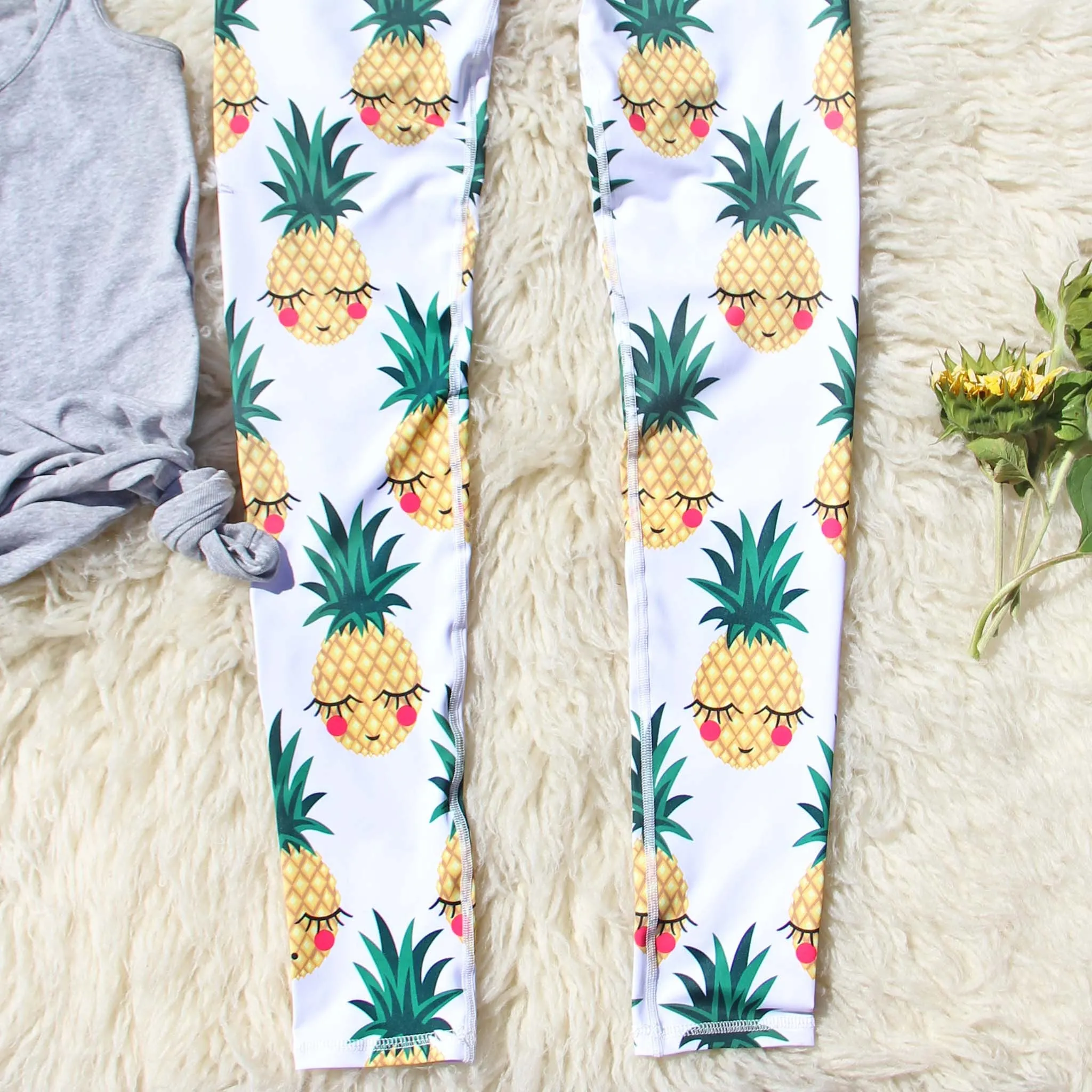 Pineapple Stretch Yoga Pants