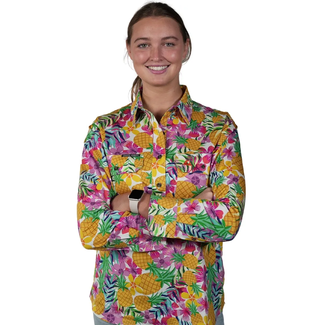 Pineapple Women’s Half Button Workshirt