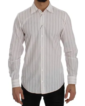 Pink Striped STAFF Regular Fit Dress Shirt