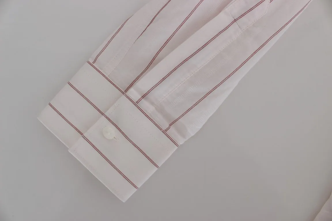 Pink Striped STAFF Regular Fit Dress Shirt