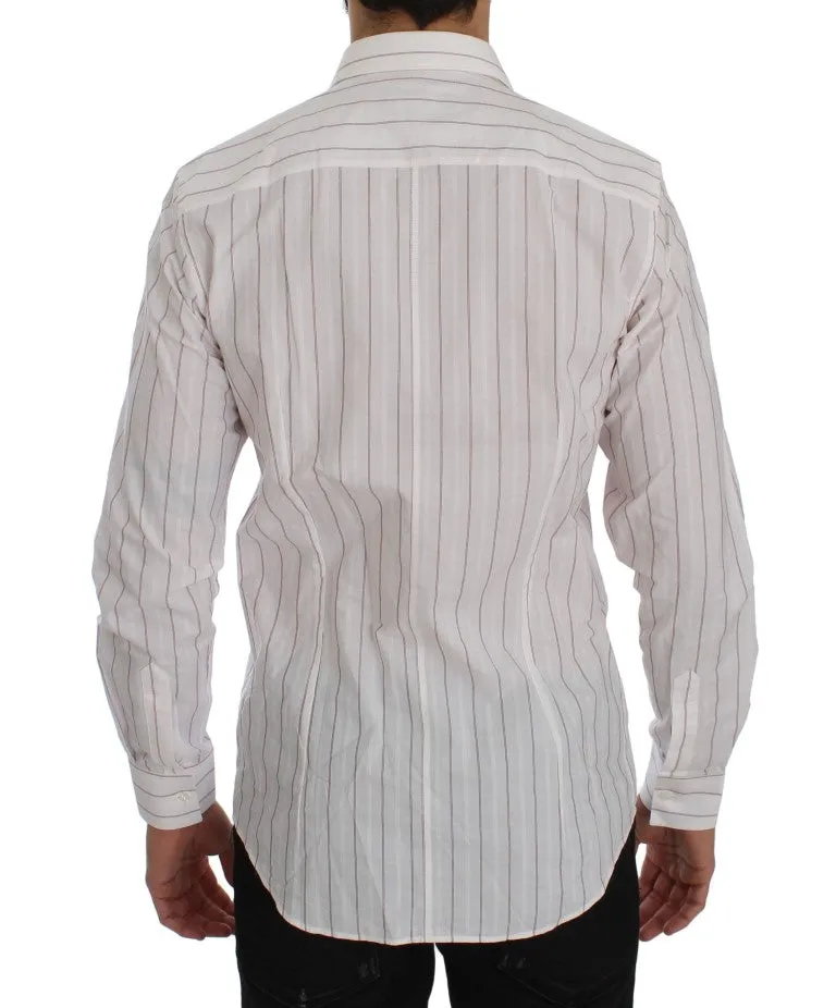 Pink Striped STAFF Regular Fit Dress Shirt