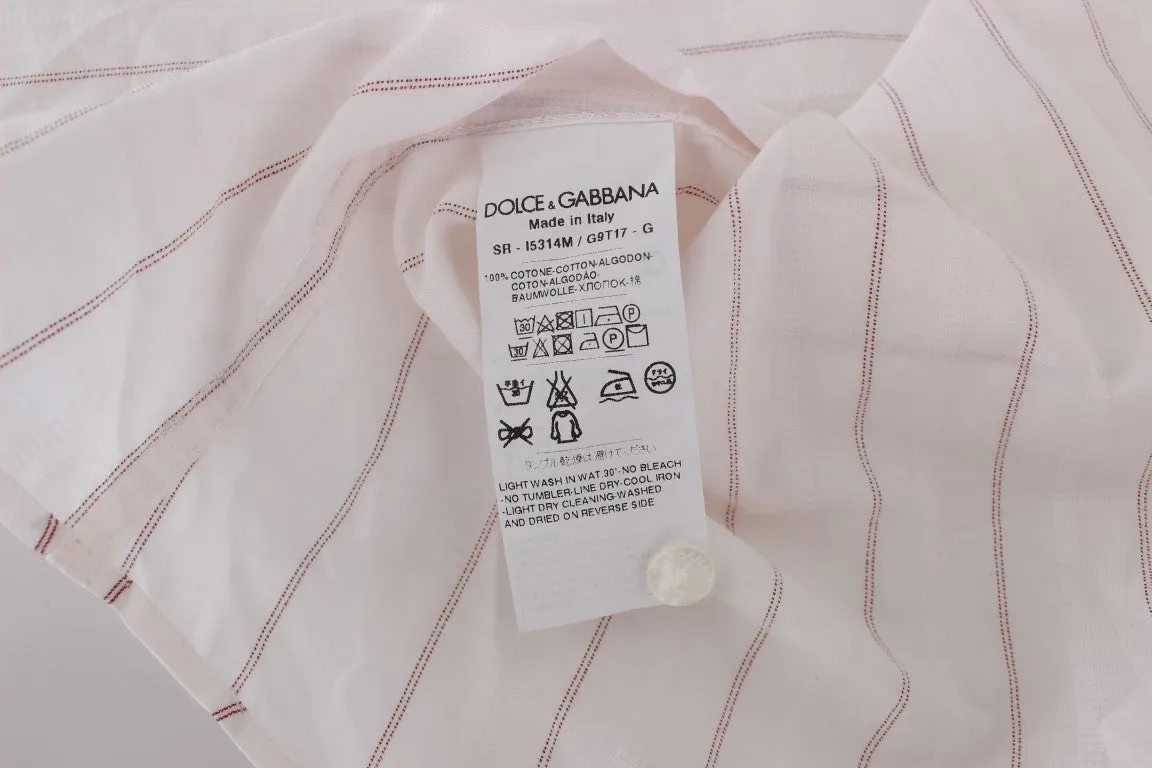 Pink Striped STAFF Regular Fit Dress Shirt