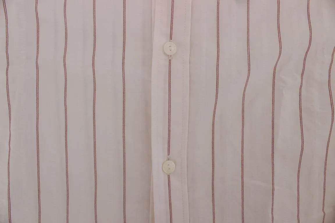 Pink Striped STAFF Regular Fit Dress Shirt